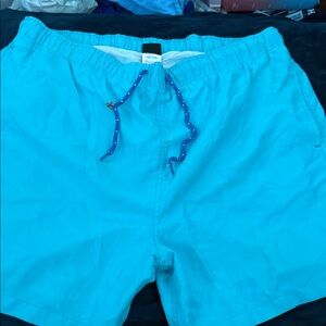 Laguna B Aqua Swim Trunks with Blue Drawstring